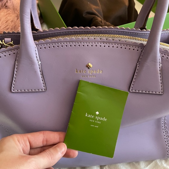 RARE Kate Spade Sloan Palm Springs Lilac Satchel Crossbody Handbag - Picture 4 of 7
